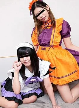 10-110124-01 With My Friend: A friendly threesome with two cosplay girls on Halloween night 23P